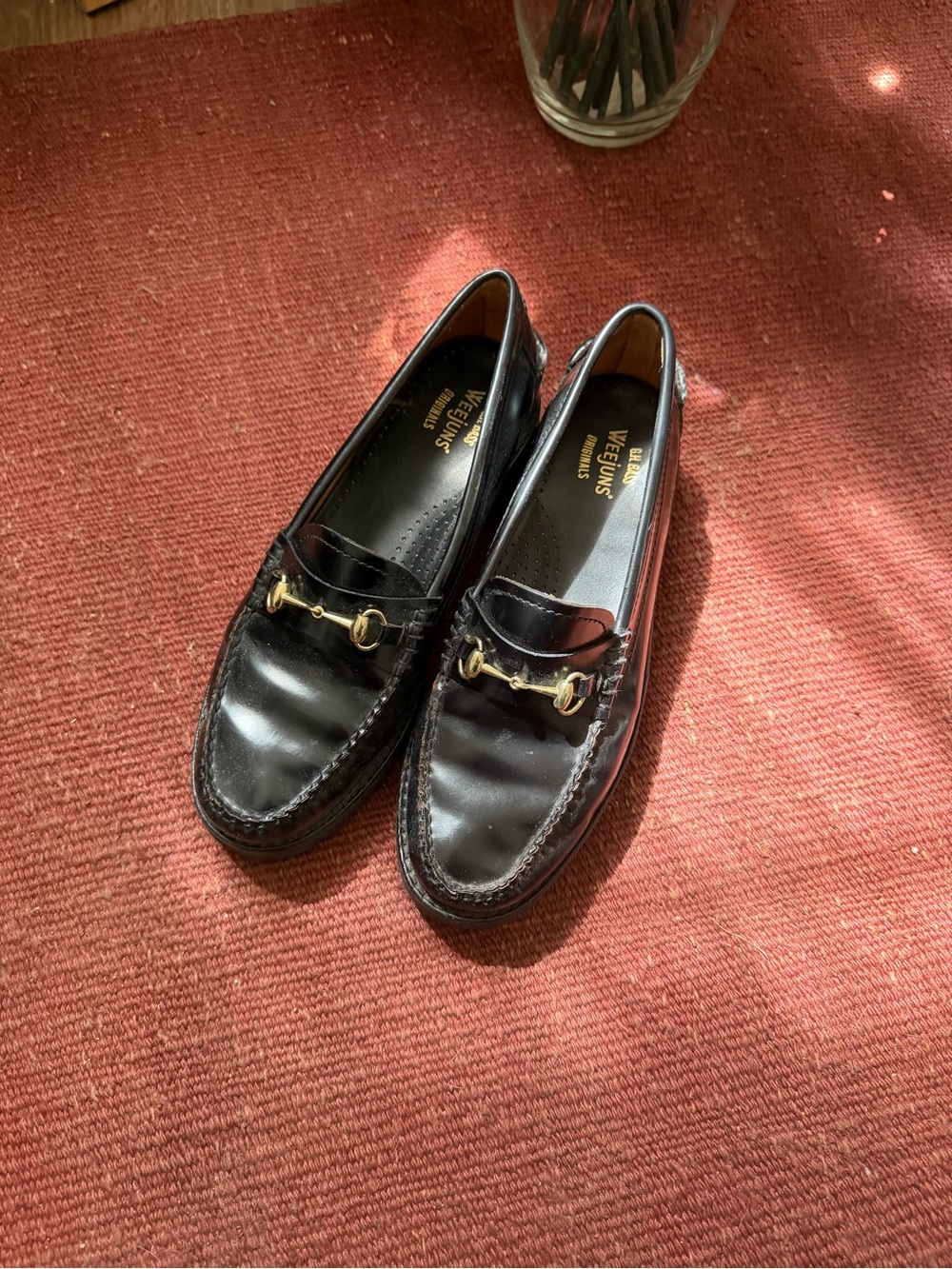 G.H. Bass & Co. Black Leather Women's Bit Loafers
